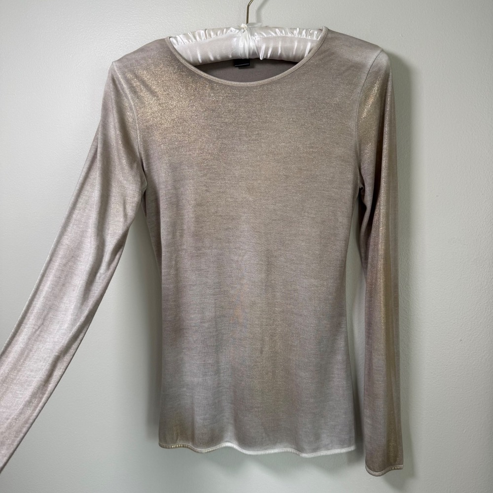 ⁠Avant Toi Designer Metallic Spray Micromodal Long Sleeve Grunge Luxury Shirt M
